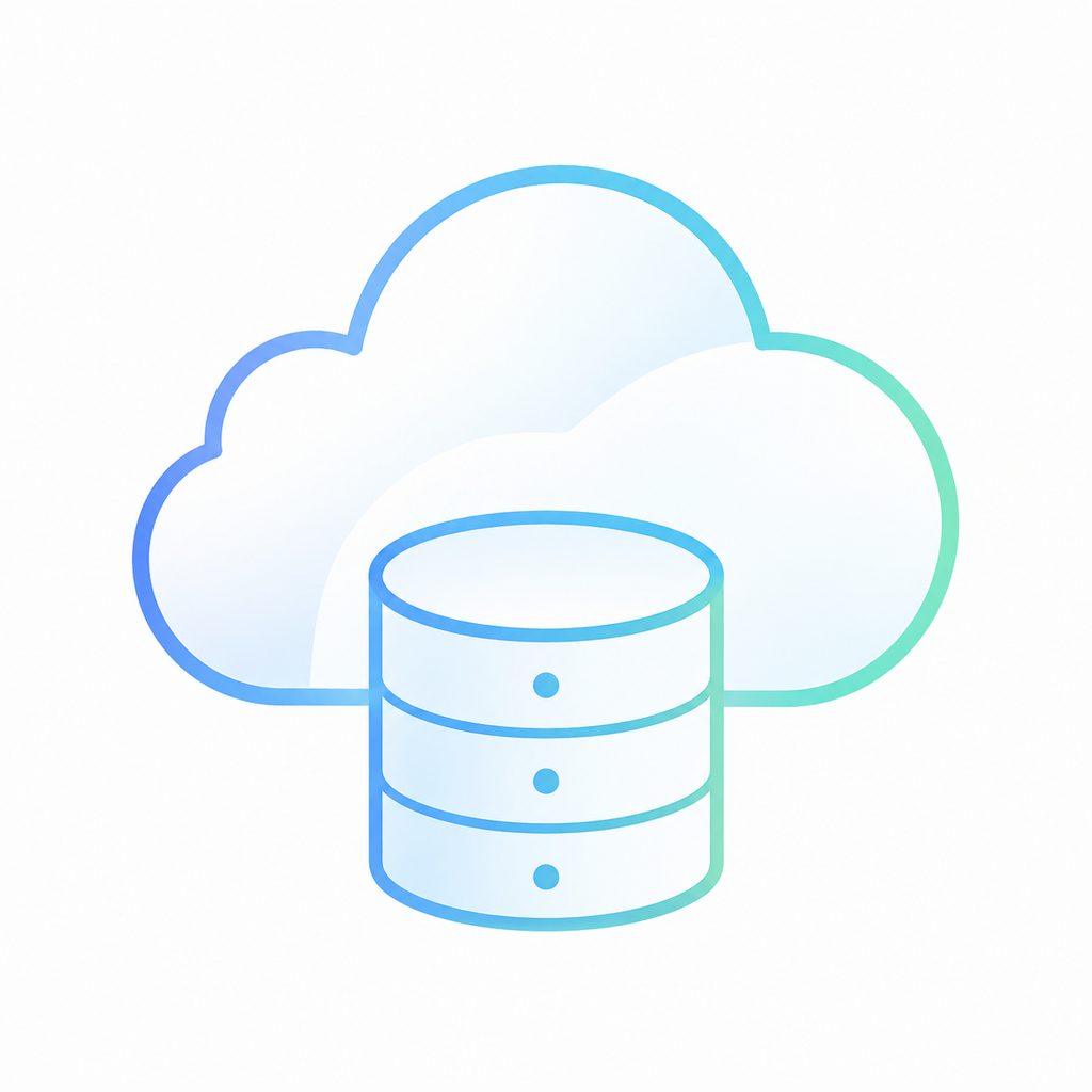 クラウドとデータベースによるITサービスのイメージ